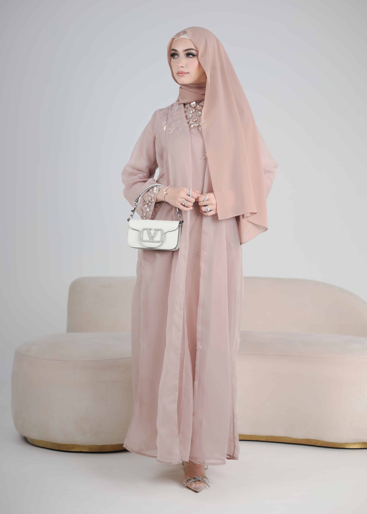 SERENE ABAYA PETITE (DUSTY PINK)