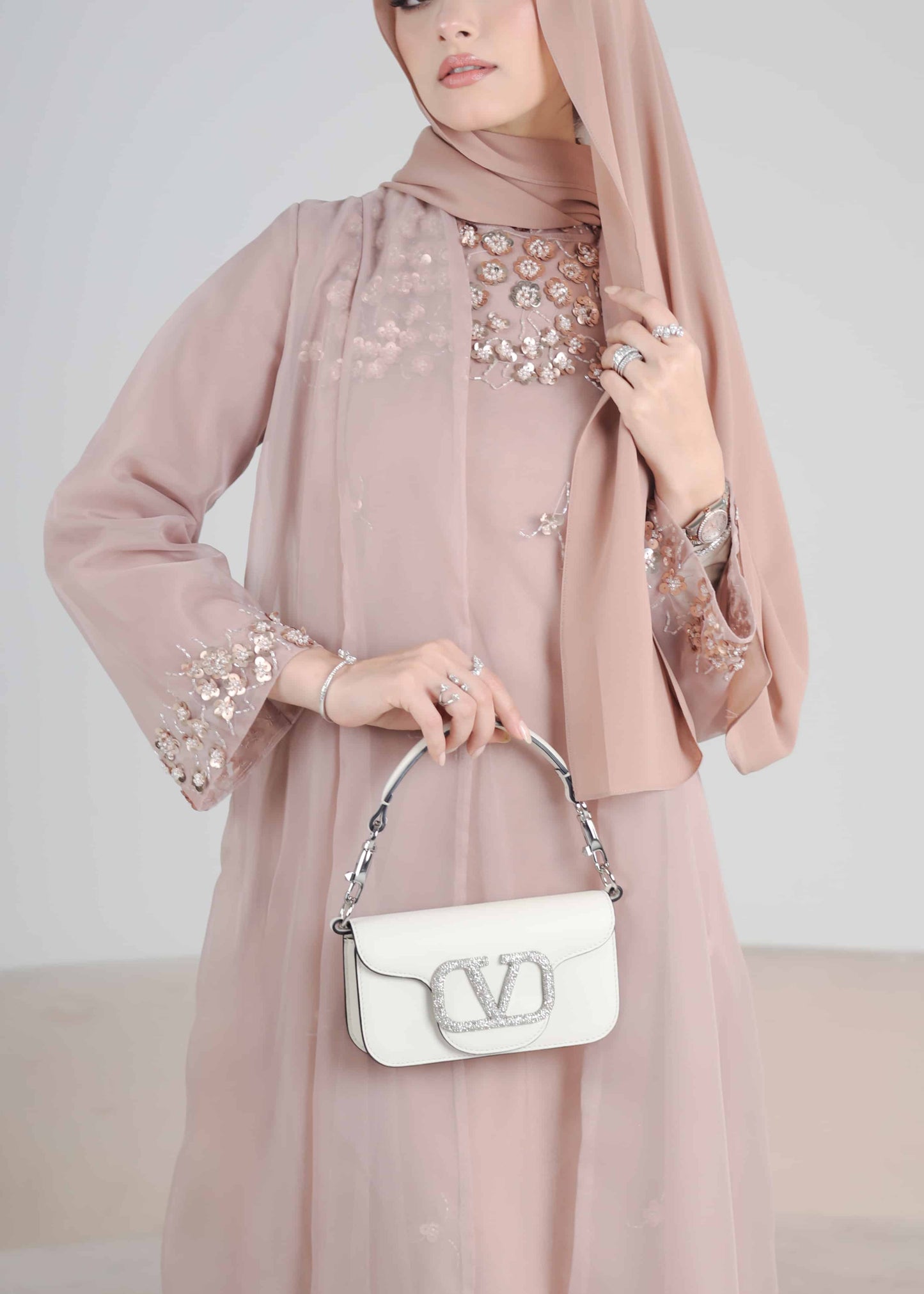 SERENE ABAYA PETITE (DUSTY PINK)
