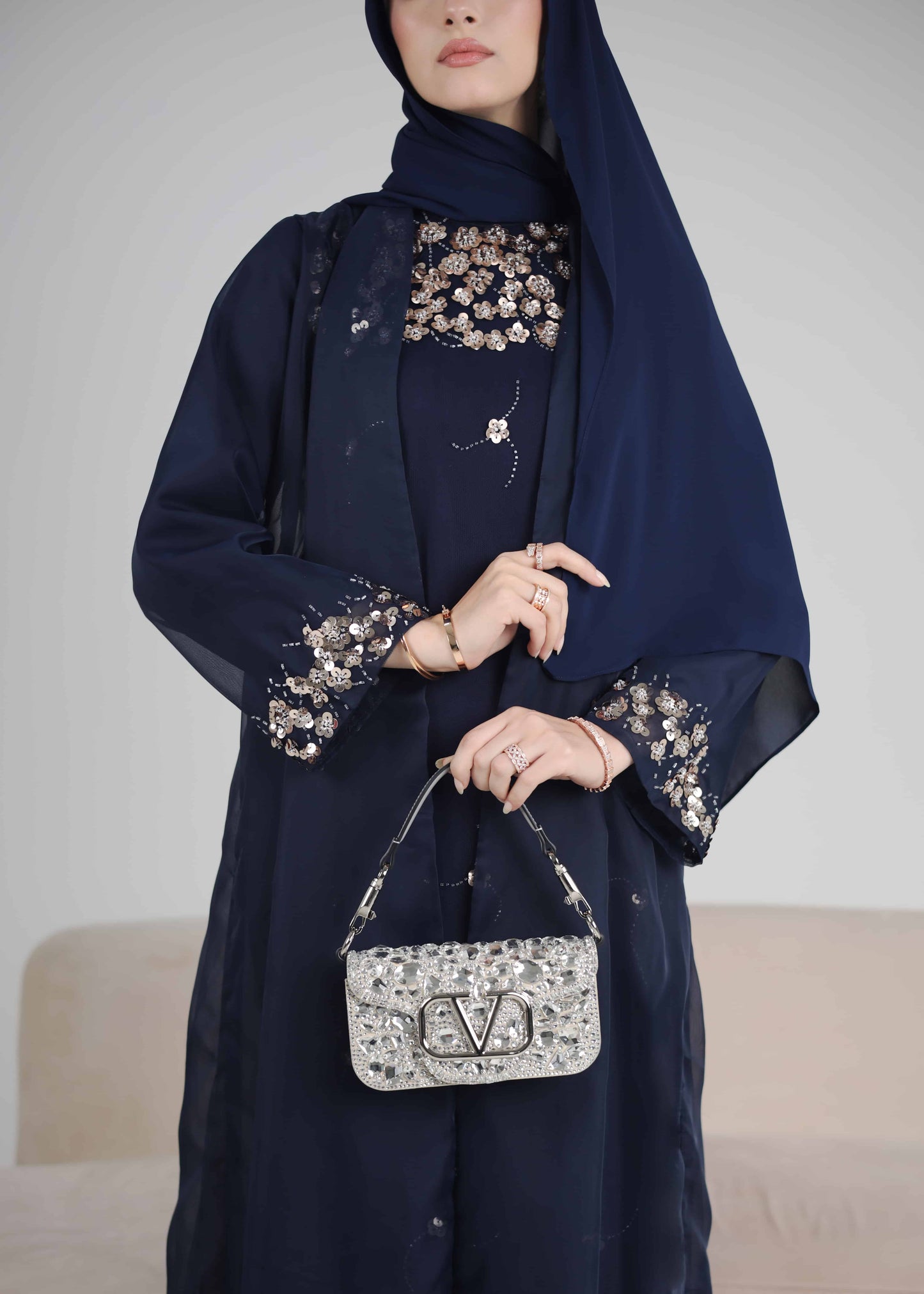 SERENE ABAYA TALL (NAVY BLUE)