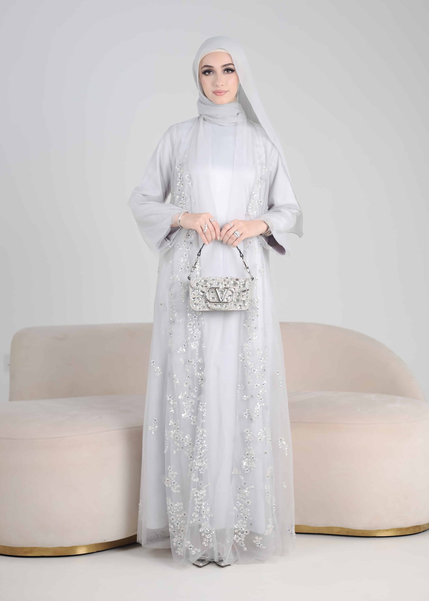 MINOR DEFECT RANYA ABAYA PETITE (GREY)
