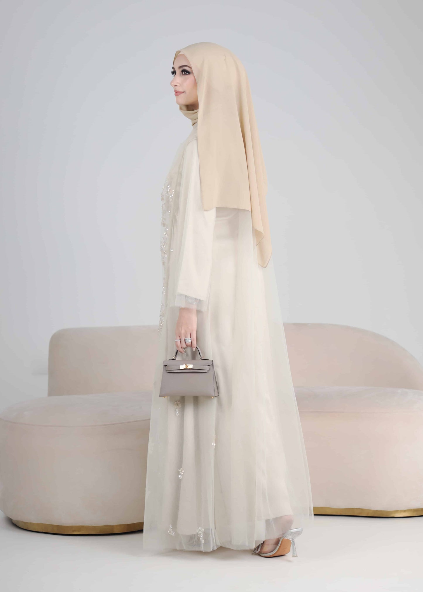 RANYA ABAYA TALL (CHAMPAGNE)