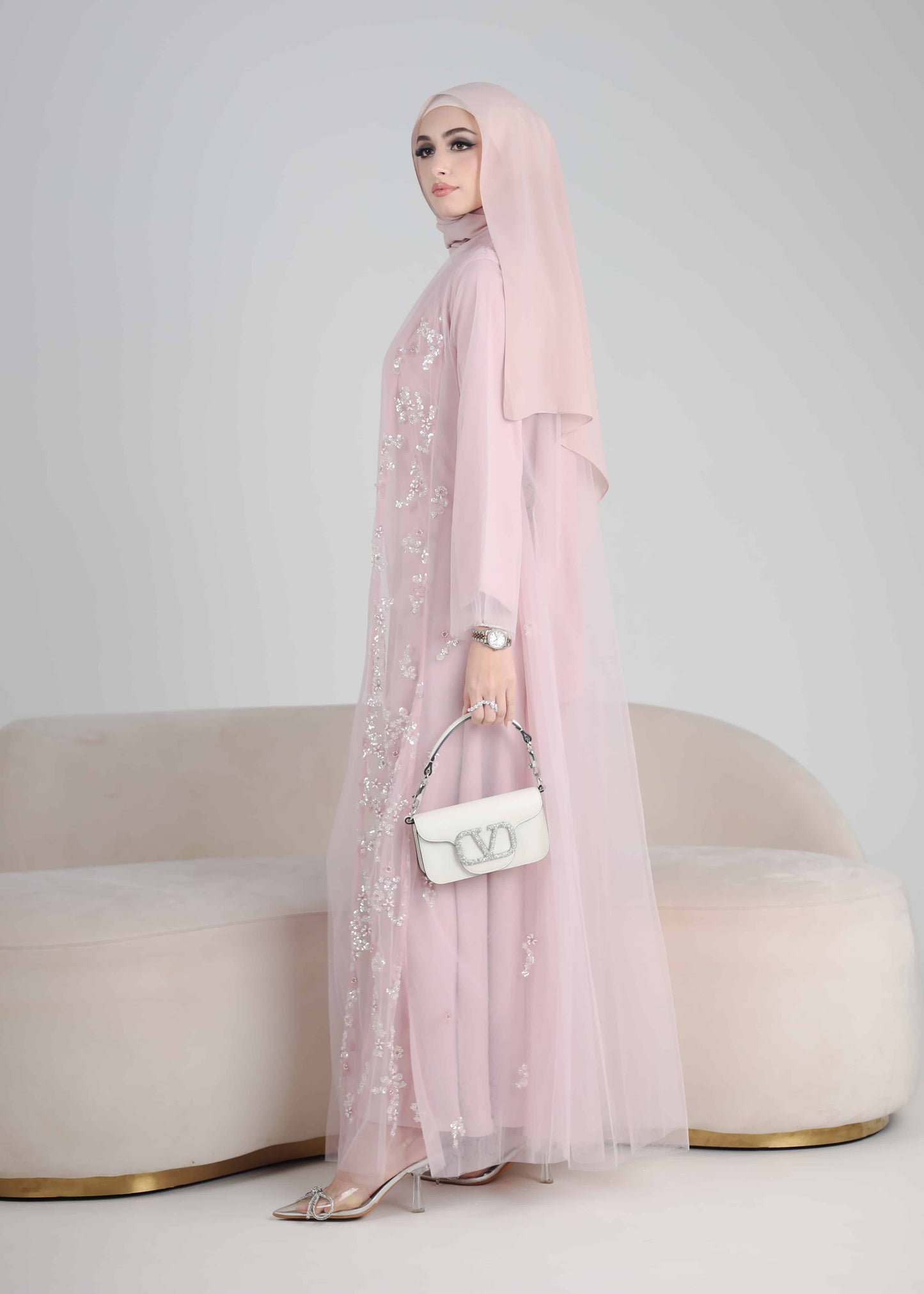 RANYA ABAYA PETITE (DUSTY PINK)