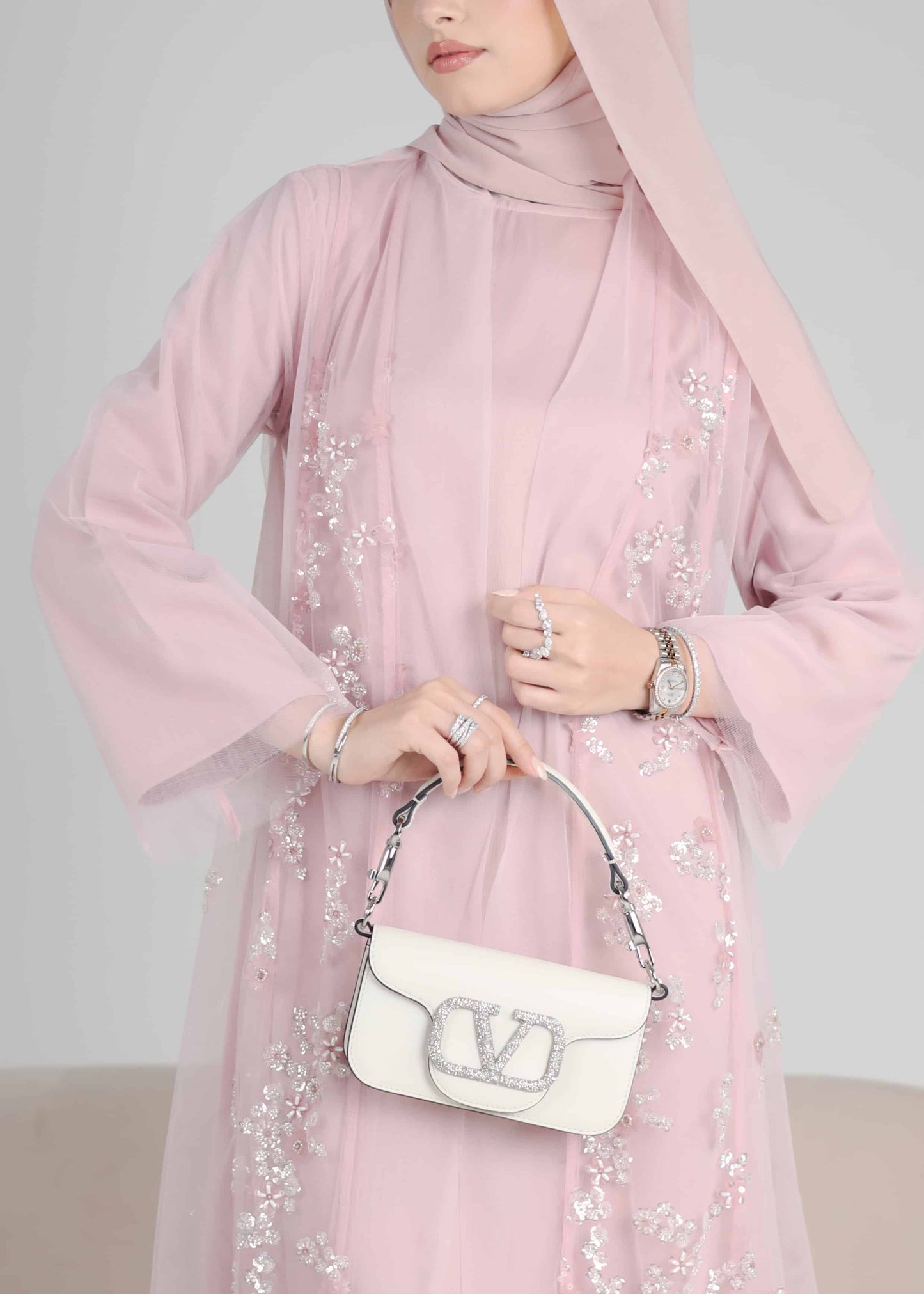 RANYA ABAYA PETITE (DUSTY PINK)