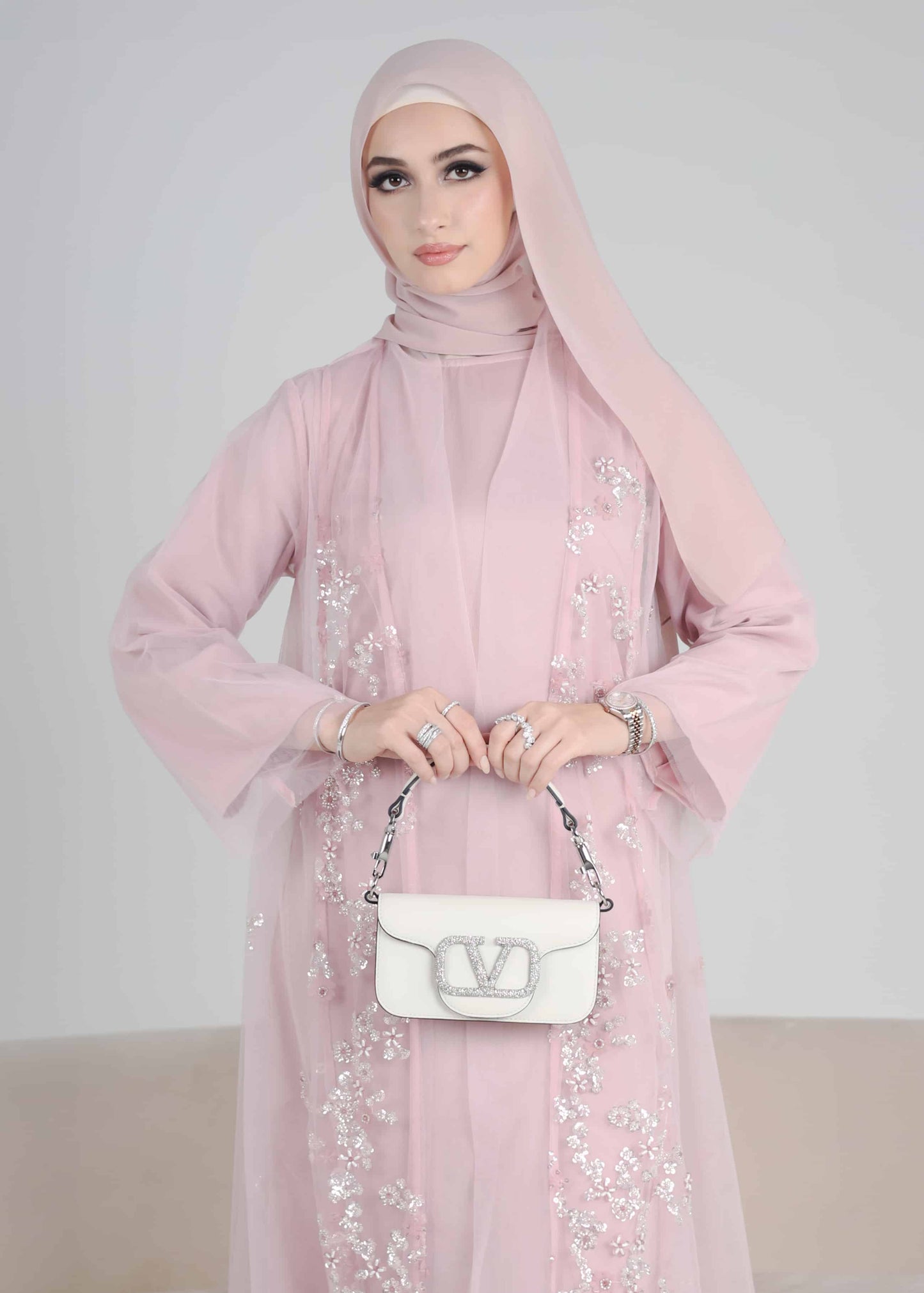 RANYA ABAYA PETITE (DUSTY PINK)