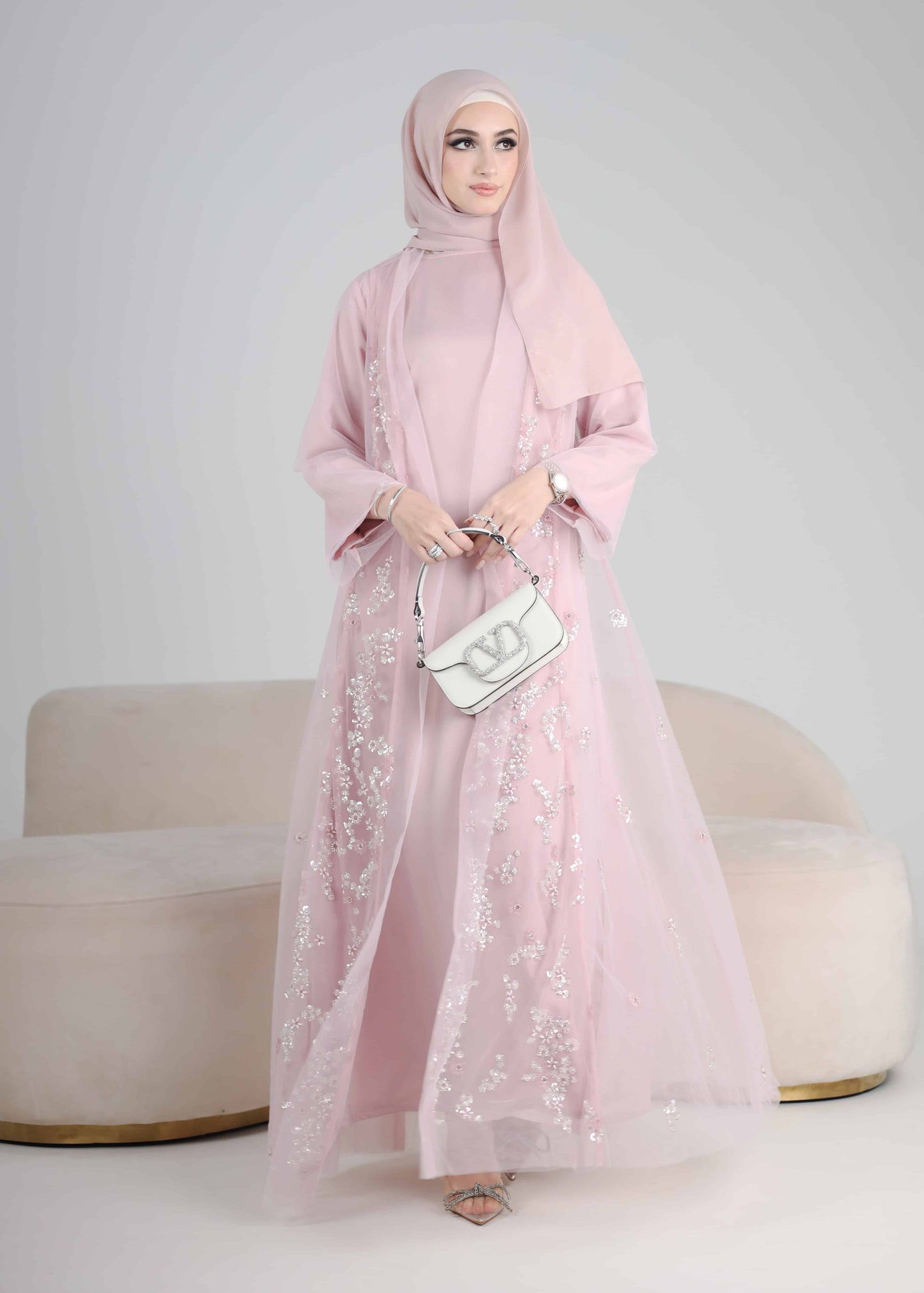 RANYA ABAYA PETITE (DUSTY PINK)