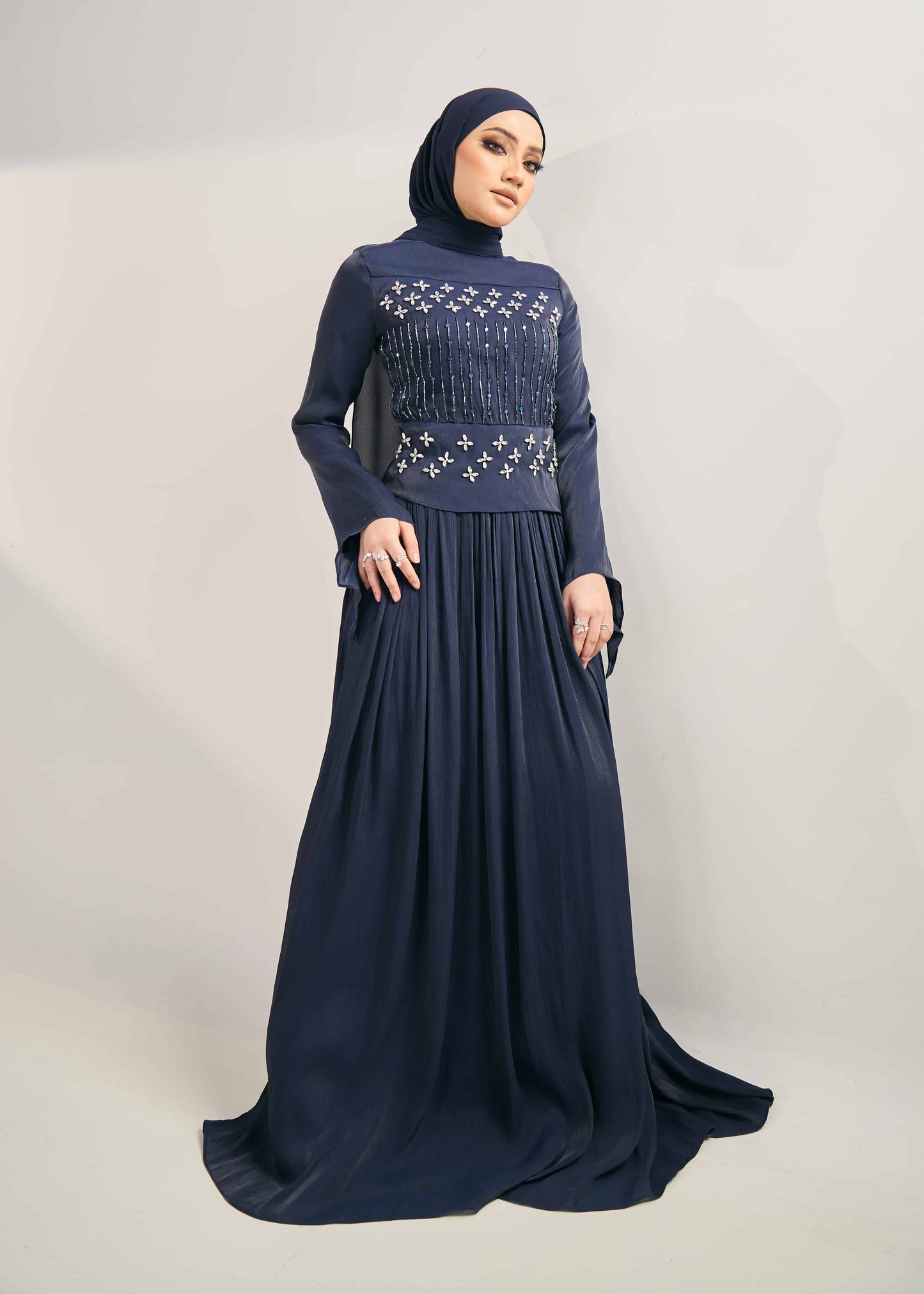MINOR DEFECT ELYSIA DRESS (NAVY BLUE)