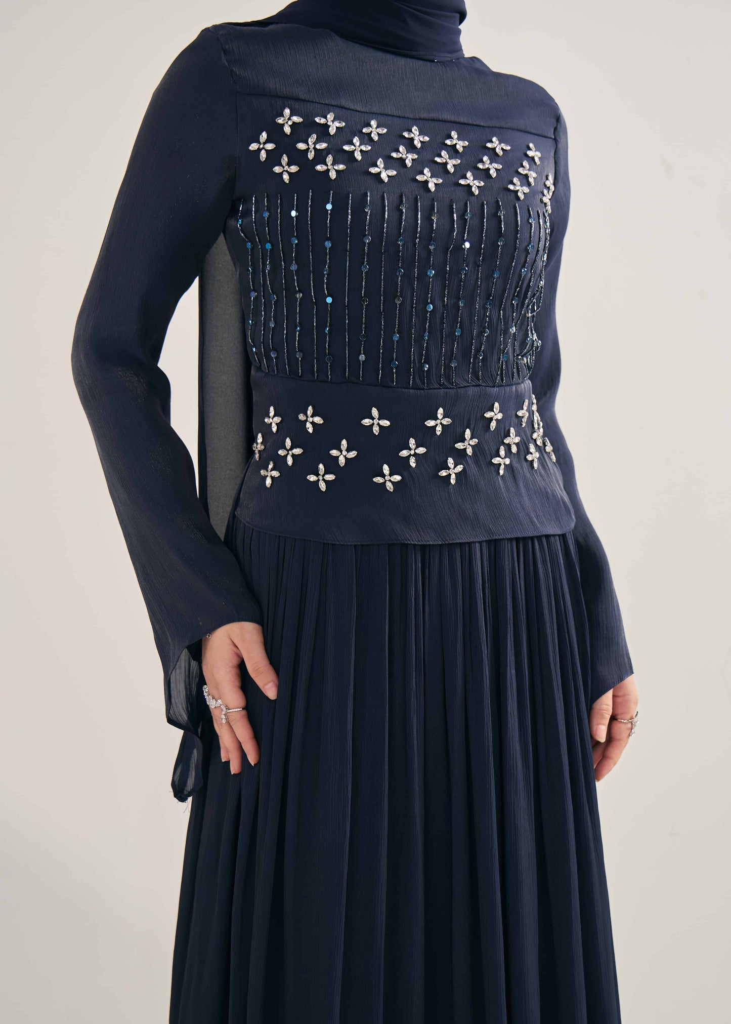 MINOR DEFECT ELYSIA DRESS (NAVY BLUE)