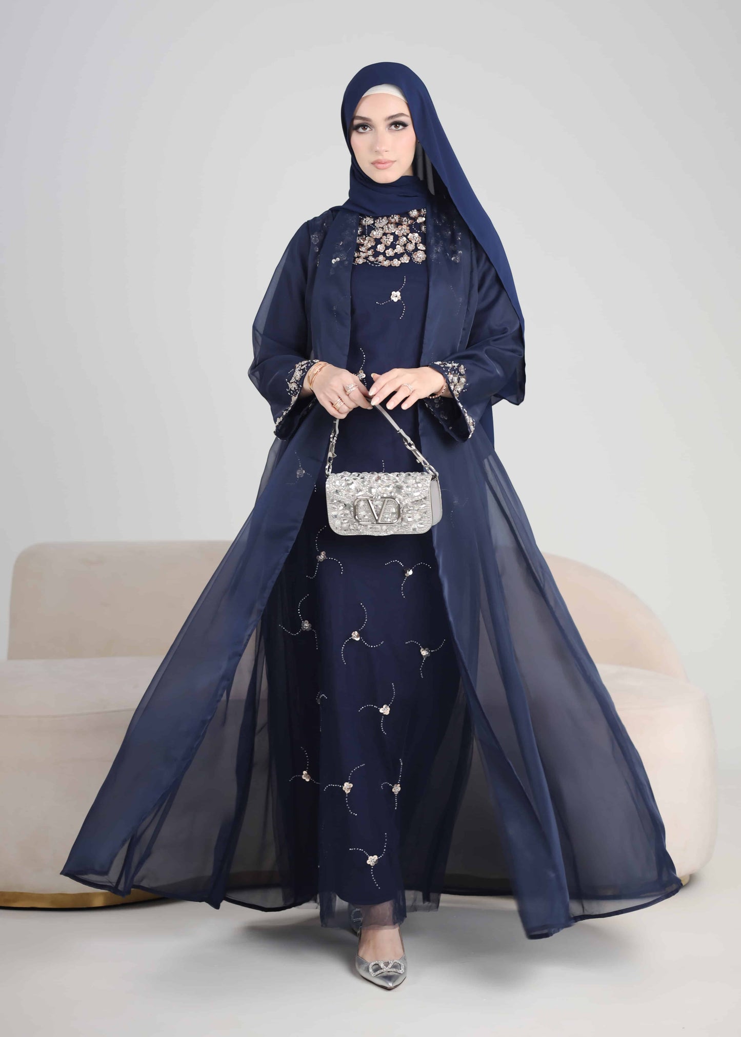 SERENE ABAYA TALL (NAVY BLUE)
