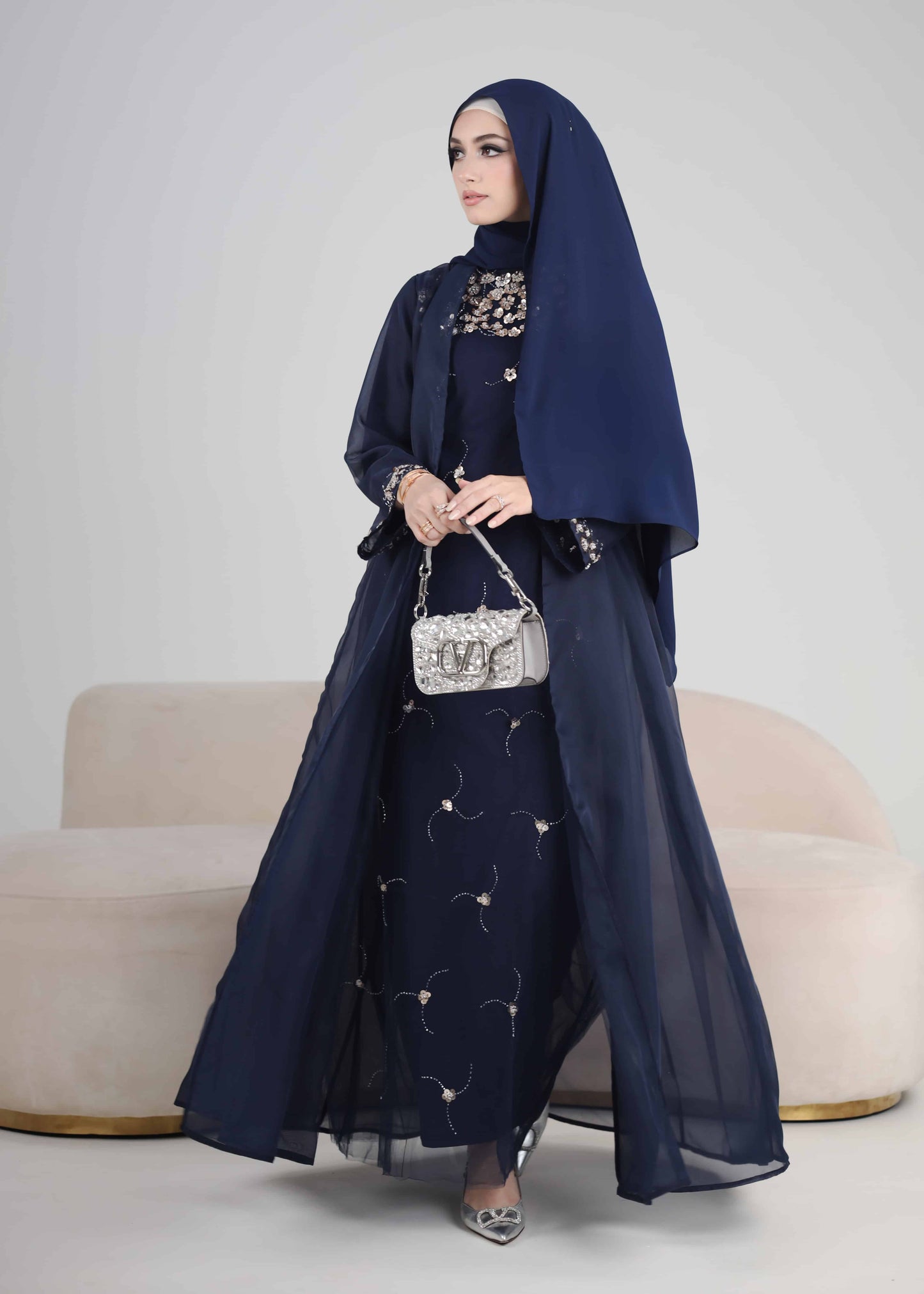 SERENE ABAYA TALL (NAVY BLUE)