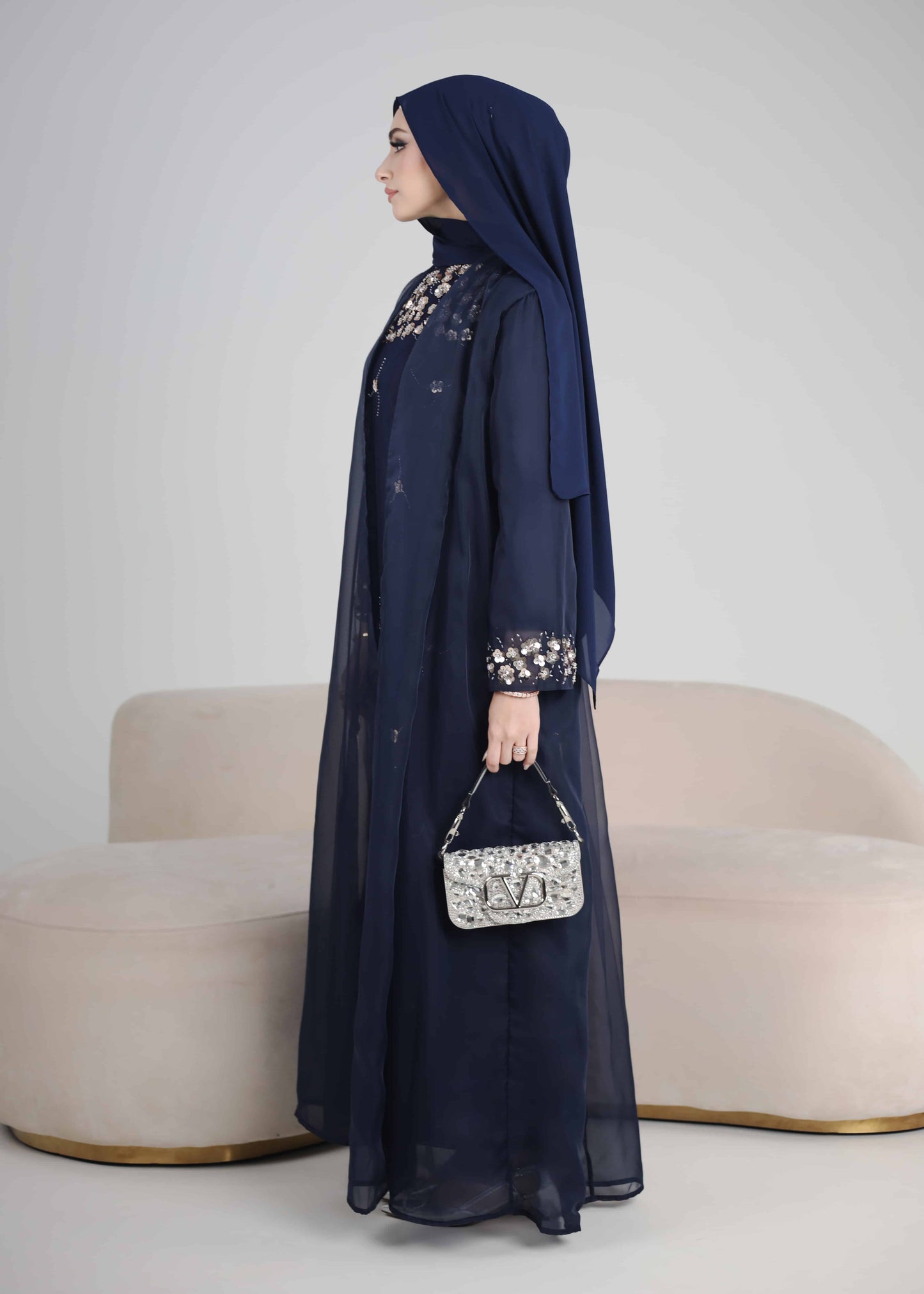 SERENE ABAYA TALL (NAVY BLUE)