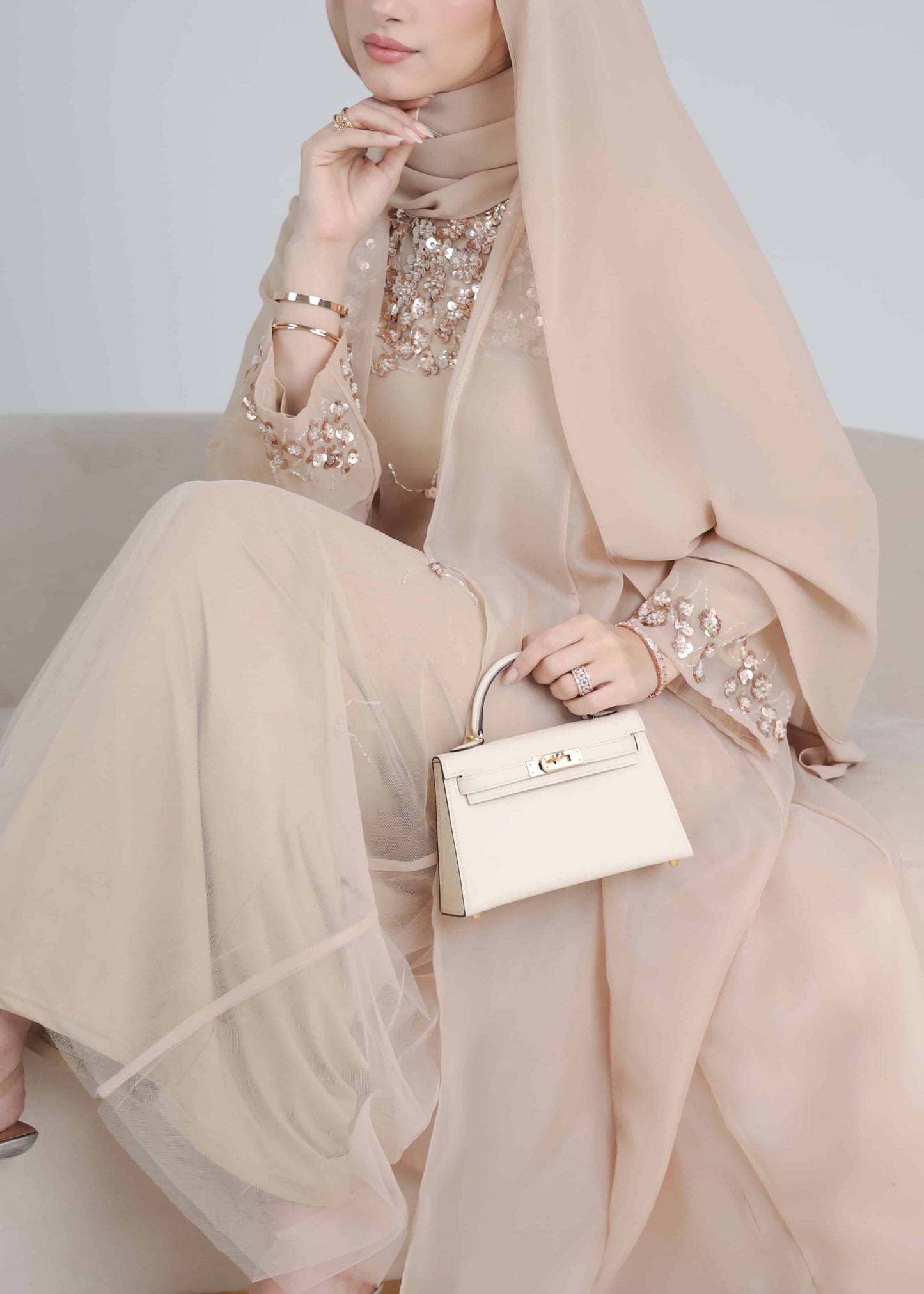 SERENE ABAYA TALL (CHAMPAGNE)
